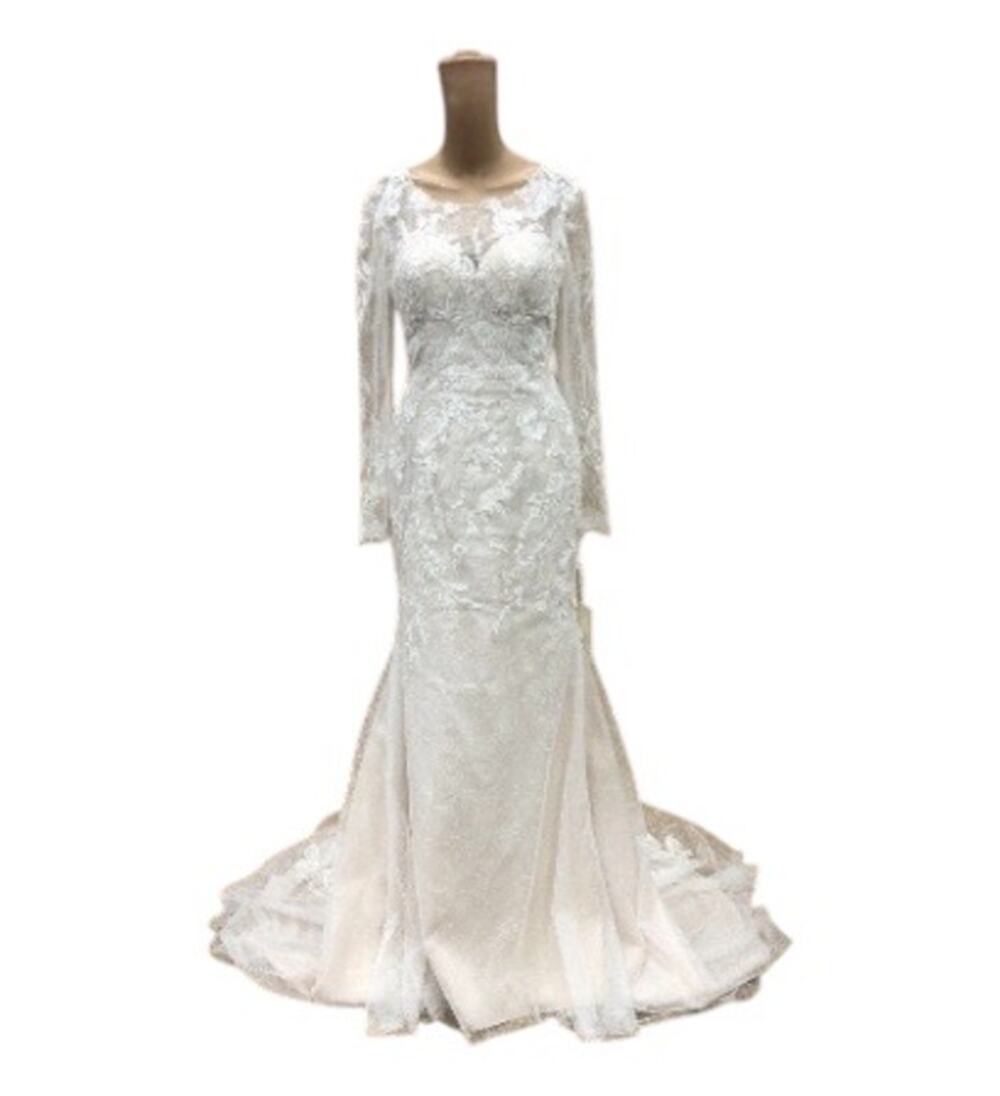 Melissa Sweet Lace Long Sleeve Wedding Dress Size 6